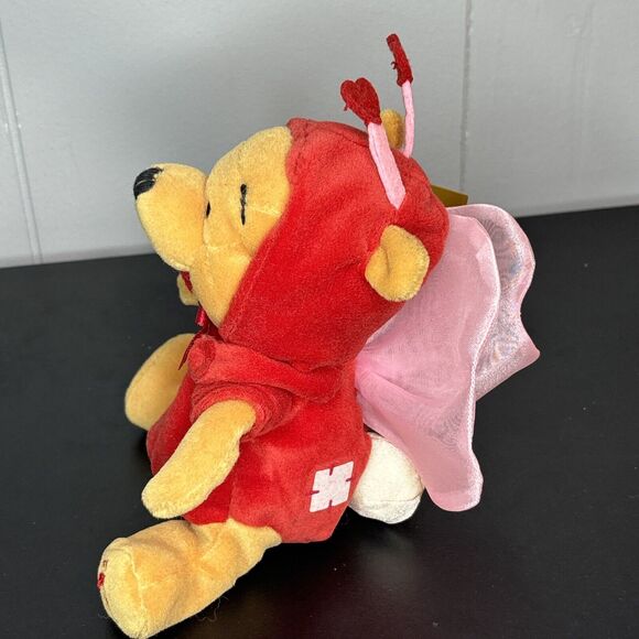 Disney Store Mini Bean Bag Plush Firefly Love Bug Pooh 8" With Tags - Picture 4 of 9